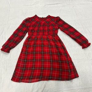 🔅‼️Girls Long Sleeve Outing Red Plaid Dress size 7/8